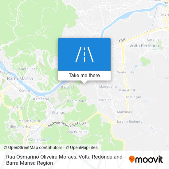 Rua Osmarino Oliveira Moraes map