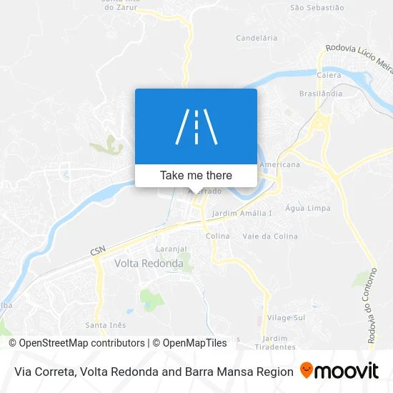 Via Correta map