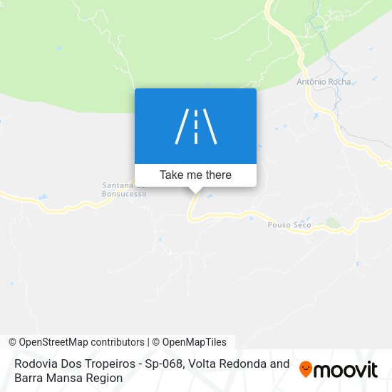 Rodovia Dos Tropeiros - Sp-068 map