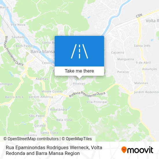 Rua Epaminondas Rodrigues Werneck map