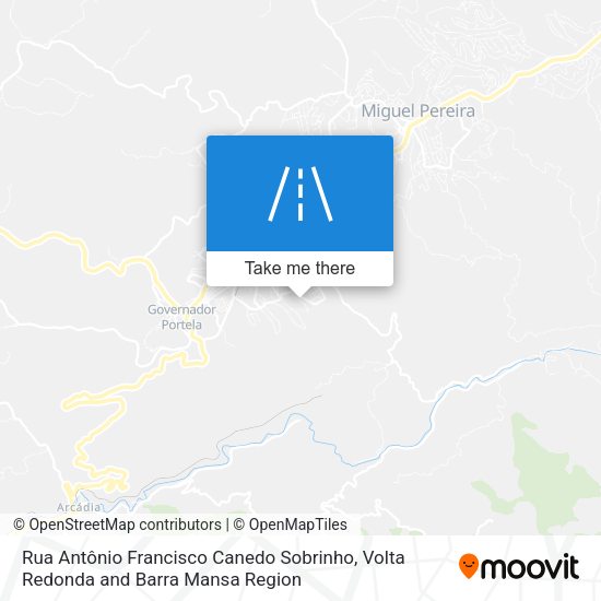 Rua Antônio Francisco Canedo Sobrinho map