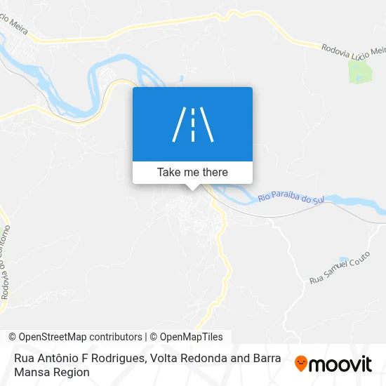 Rua Antônio F Rodrigues map