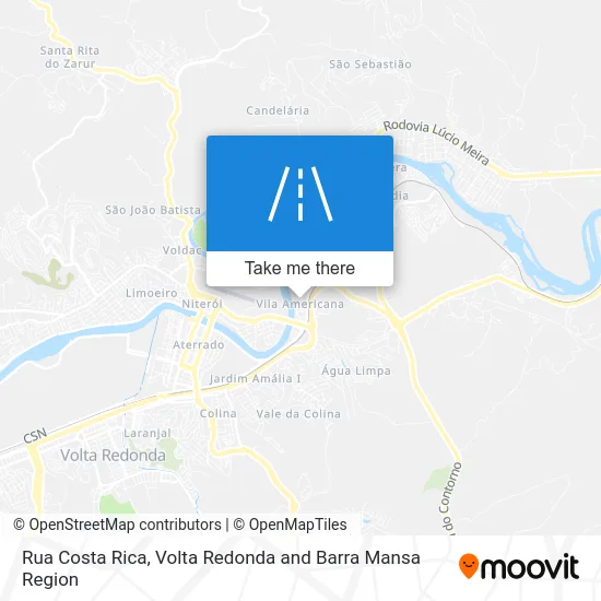 Rua Costa Rica map