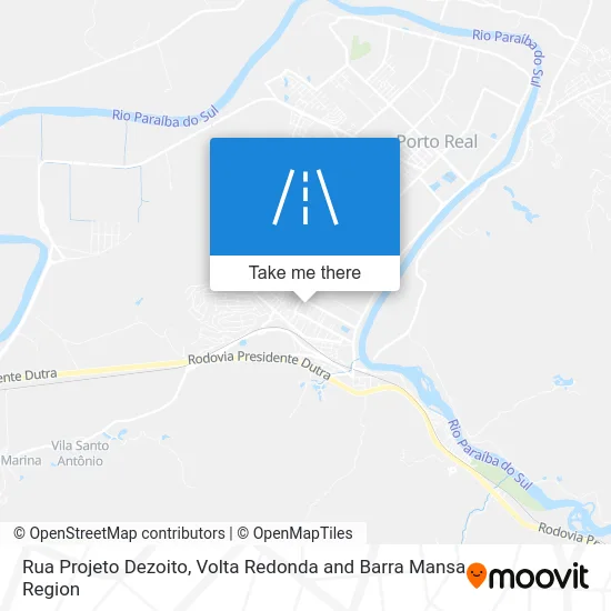 Rua Projeto Dezoito map