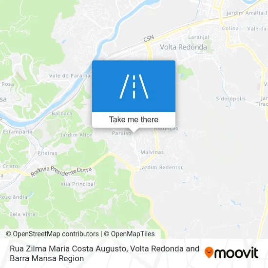 Rua Zilma Maria Costa Augusto map