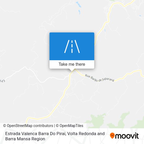 Estrada Valenca Barra Do Pirai map