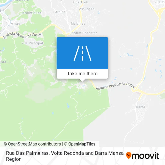 Rua Das Palmeiras map