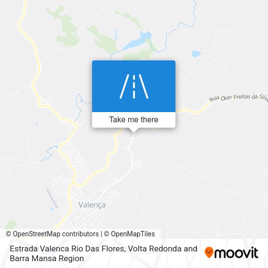 Estrada Valenca Rio Das Flores map