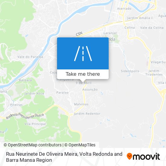 Mapa Rua Neurinete De Oliveira Meira