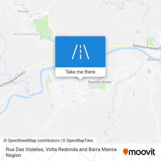 Rua Das Violetas map