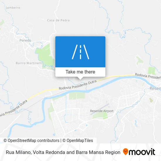Rua Milano map