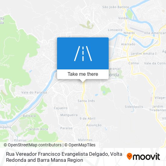 Mapa Rua Vereador Francisco Evangelista Delgado