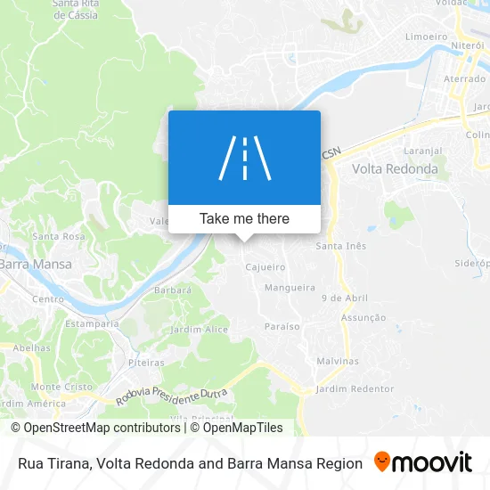 Rua Tirana map