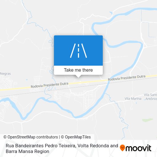 Rua Bandeirantes Pedro Teixeira map