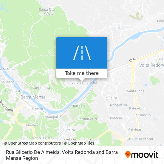 Mapa Rua Glicerio De Almeida