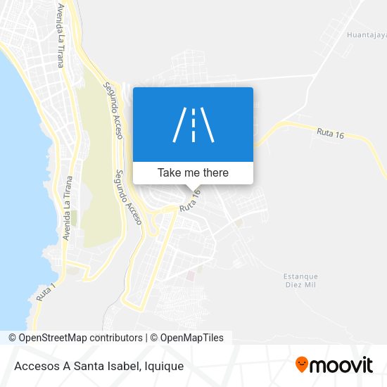 Accesos A Santa Isabel map