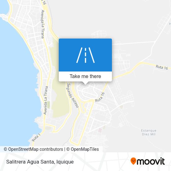 Salitrera Agua Santa map