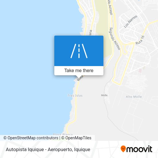 Mapa de Autopista Iquique - Aeropuerto