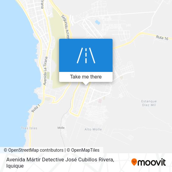 Avenida Mártir Detective José Cubillos Rivera map