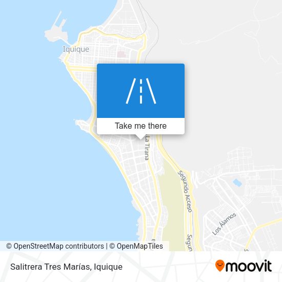 Salitrera Tres Marías map
