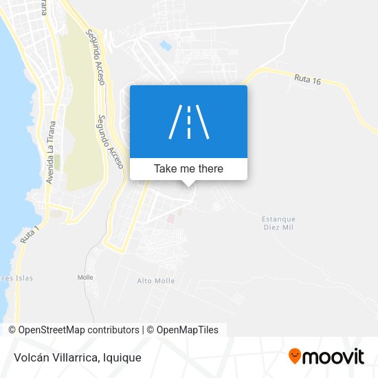 Volcán Villarrica map