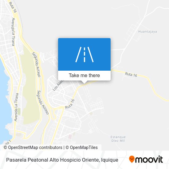 Pasarela Peatonal Alto Hospicio Oriente map