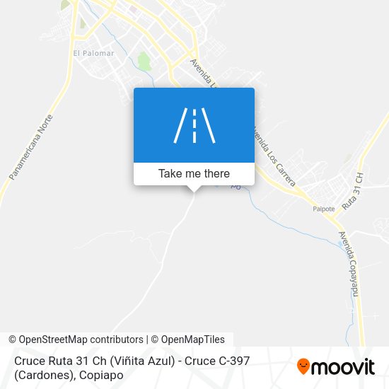 Cruce Ruta 31 Ch (Viñita Azul) - Cruce C-397 (Cardones) map