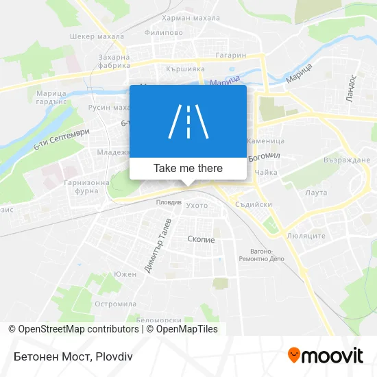 Карта Бетонен Мост