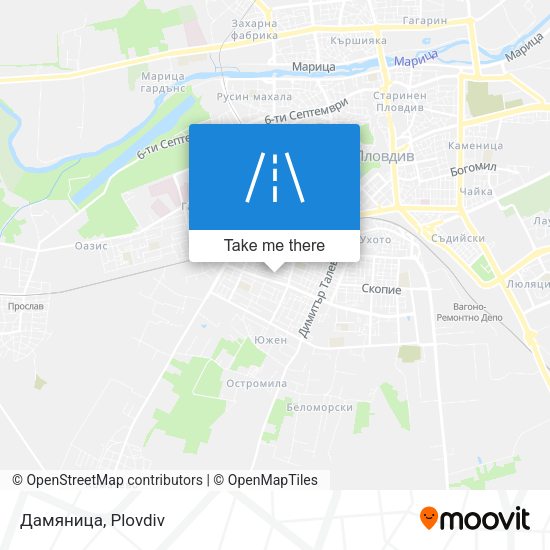 Дамяница map