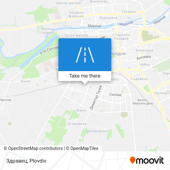 Карта Здравец