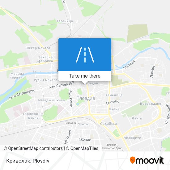 Криволак map