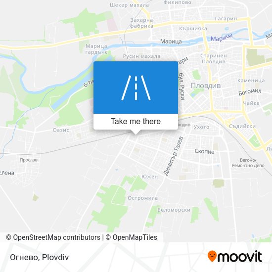 Огнево map