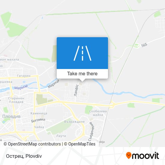 Острец map
