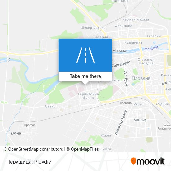 Перущица map