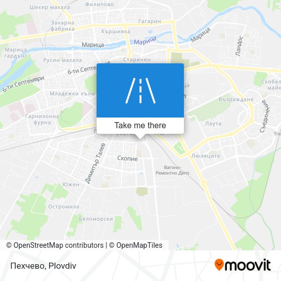 Пехчево map