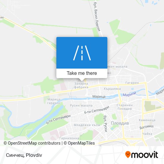 Синчец map