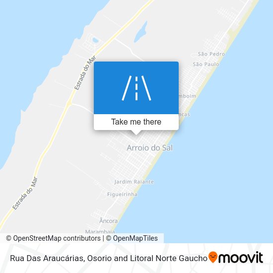 Rua Das Araucárias map