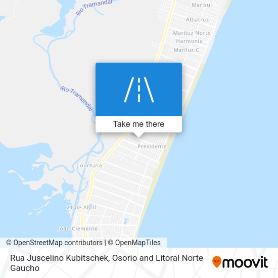Rua Juscelino Kubitschek map