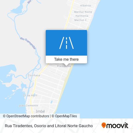 Rua Tiradentes map
