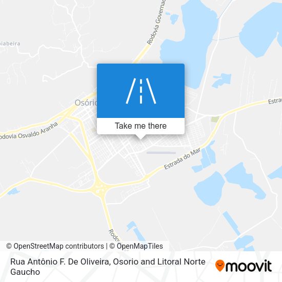 Rua Antônio F. De Oliveira map