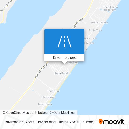 Interpraias Norte map