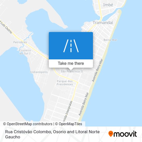 Rua Cristóvão Colombo map