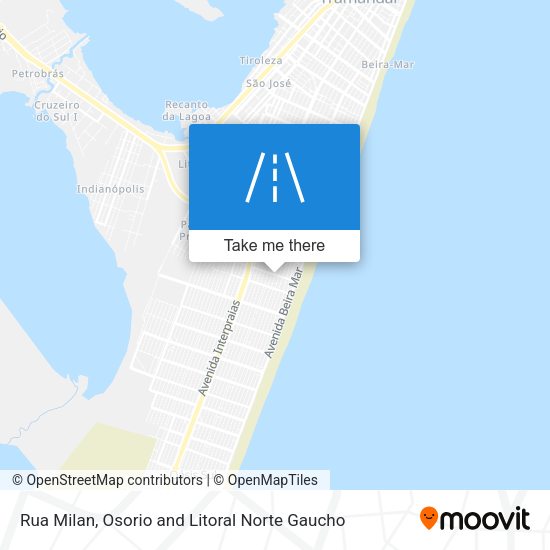 Rua Milan map