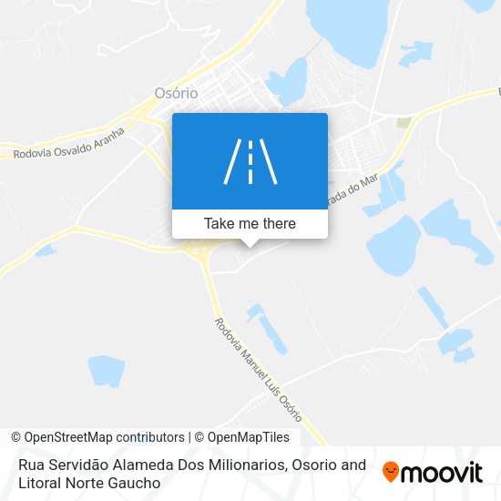 Rua Servidão Alameda Dos Milionarios map
