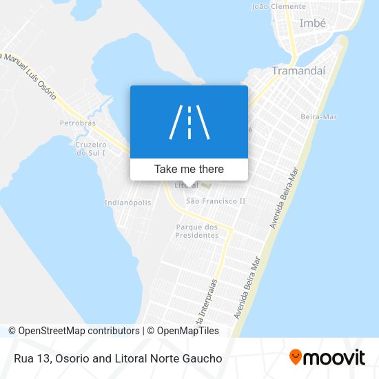 Rua 13 map