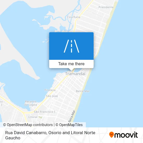 Rua David Canabarro map