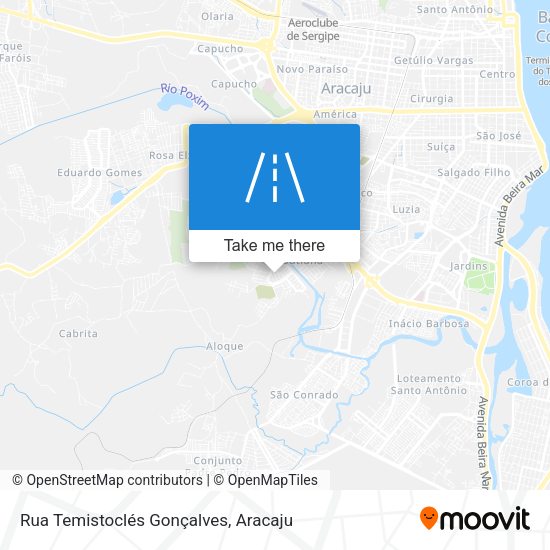 Rua Temistoclés Gonçalves map