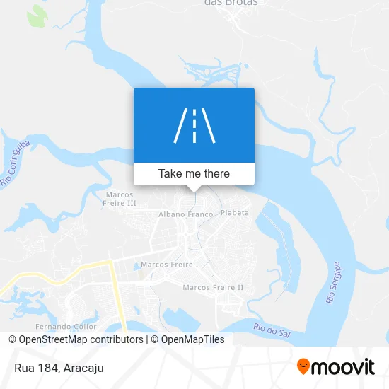 Rua 184 map