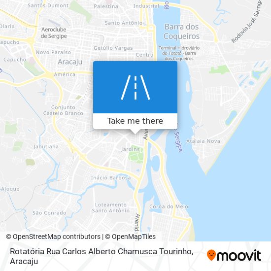 Mapa Rotatória Rua Carlos Alberto Chamusca Tourinho