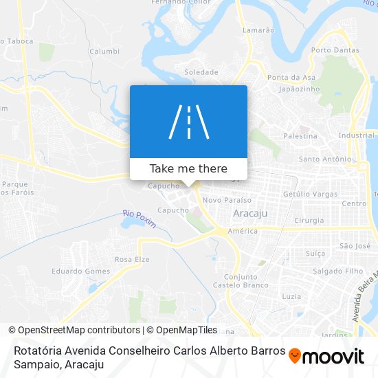 Mapa Rotatória Avenida Conselheiro Carlos Alberto Barros Sampaio